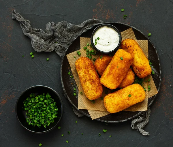 Bramborové Krokety Sýrem — Stock fotografie