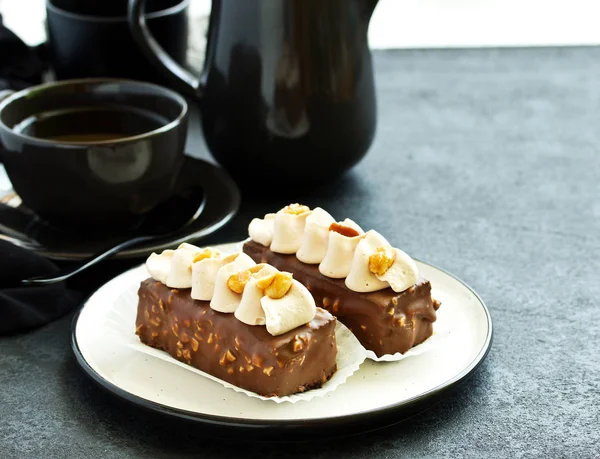 Pedaço Delicioso Bolo Caramelo — Fotografia de Stock