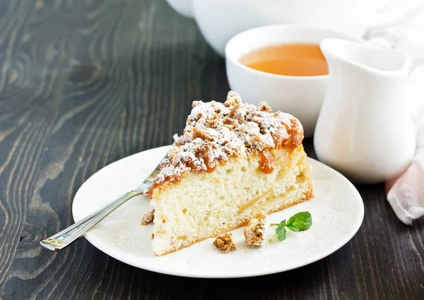 Gâteau Aux Pommes Caramel Crumble — Photo