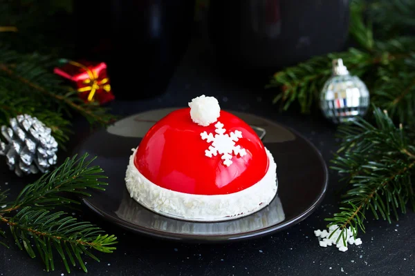 Gâteau Sous Forme Chapeaux Pour Noël — Photo