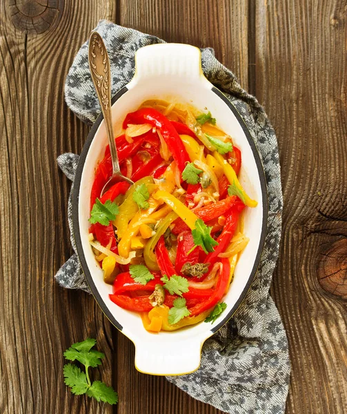 Gebackene Paprika Mit Kapern — Stockfoto