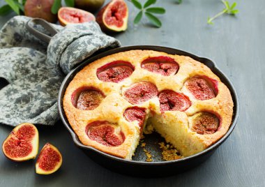 İncirli turta, yemek arkaplanı