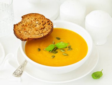 Balkabağı çorbası, yemek arkaplanı