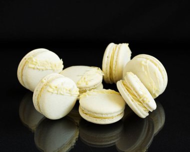 Fransız pasta makaron. Seçici odak.