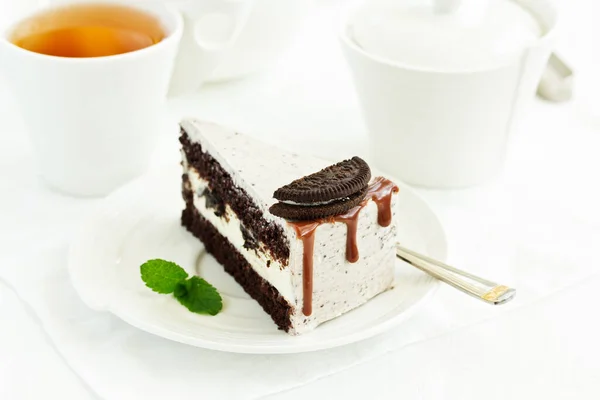Pedazo Delicioso Pastel Caramelo — Foto de Stock