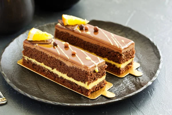 Chocolate Orange Mousse Cake — Stock Photo, Image