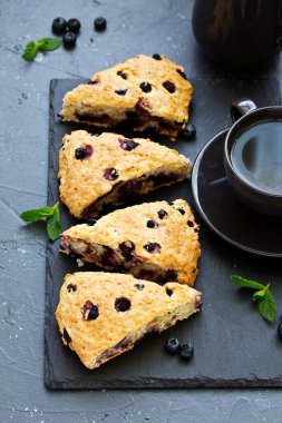 Yulaf ezmesi, yaban mersini ve Hindistan cevizi ile çörekler.