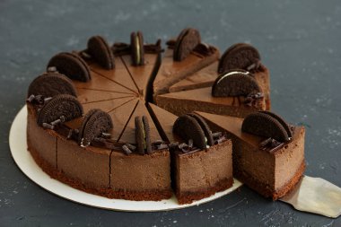 Çikolatalı kek. seçici odak.