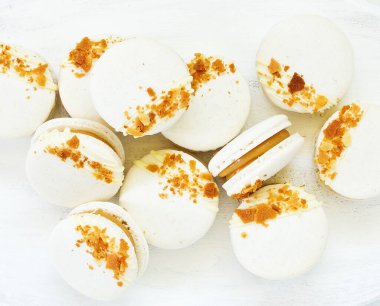 Fransız pasta makaron. Seçici odak.