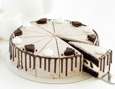 Çikolatalı pasta, yemek arkaplanı