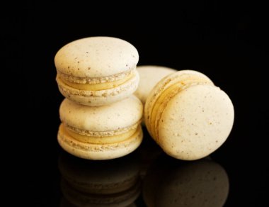 Fransız pasta makaron. Seçici odak.