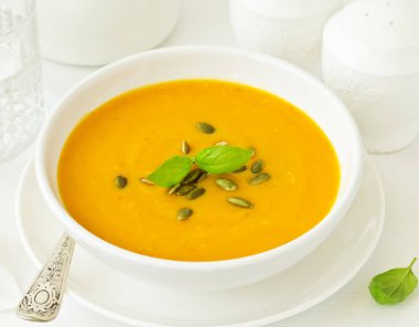 Balkabağı çorbası, yemek arkaplanı