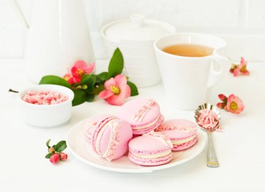 Fransız pasta makaron. Seçici odak.