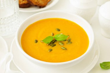 Balkabağı çorbası, yemek arkaplanı