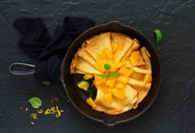 Krep Suzette, yemek geçmişi.