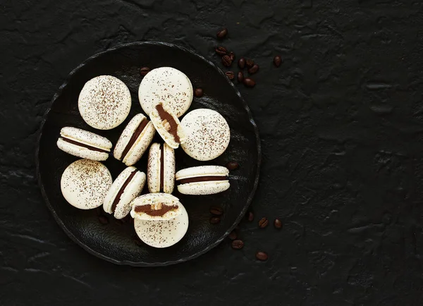 Fransız pasta makaron. Seçici odak.