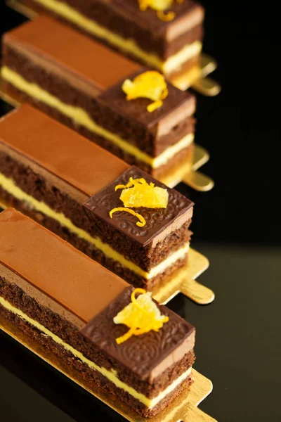 Csokoládé Orange Mousse Torta — Stock Fotó
