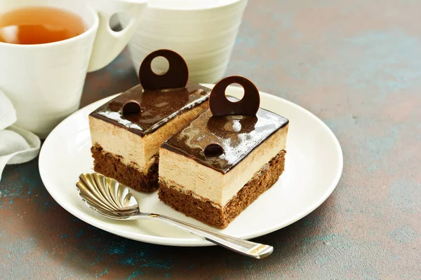 Ein Stück Kaffeekuchen — Stockfoto