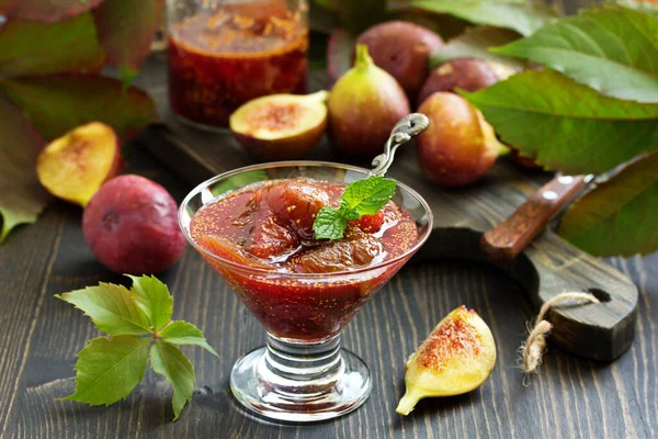 Delicious Homemade Jam Figs — Stock Photo, Image