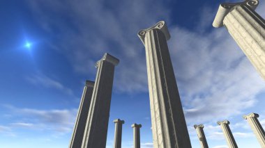 Ancient greek columns clipart