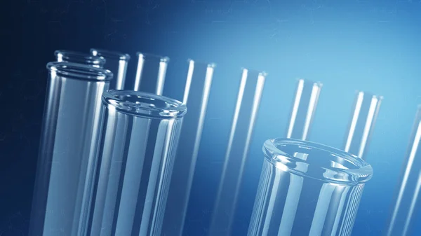 Tubos de ensaio de laboratório de vidro animado — Fotografia de Stock