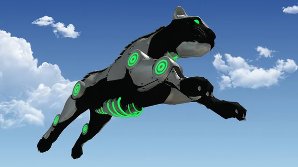 Maskinen sci-fi panther — Stockfoto