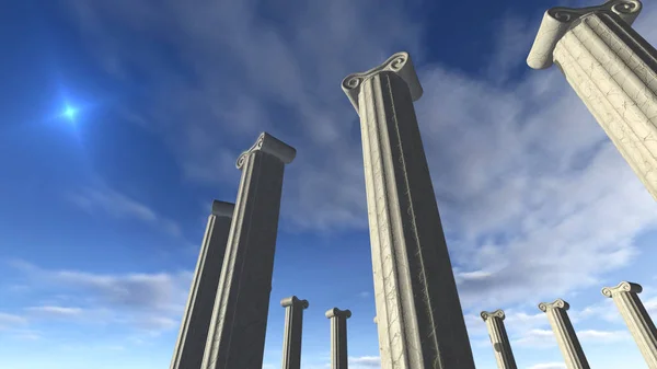 Oude Griekse kolommen — Stockfoto