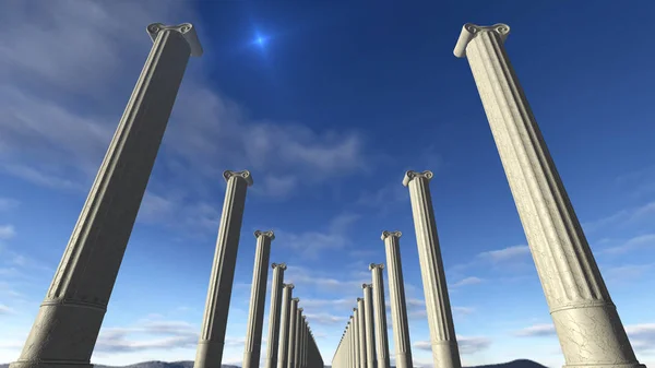 Ancient greek columns — Stock Photo, Image