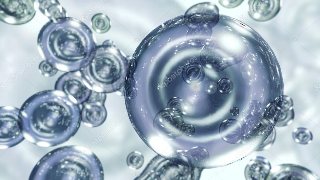 Growing liquid molecule bubbles