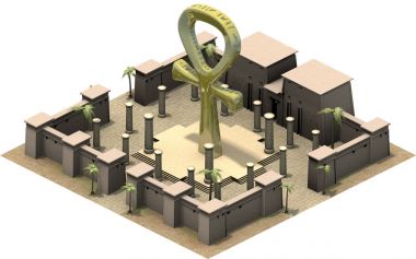 Antik Mısır izometrik platformu