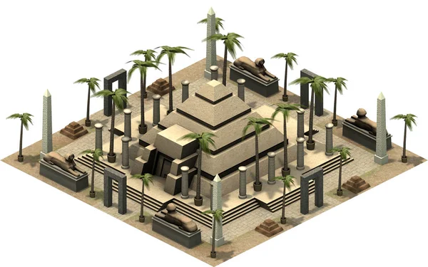 Изометрическая платформа Древнего Египта — стоковое фото