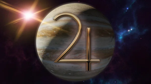 Jupiter zodiac horoskop symbol — Stockfoto