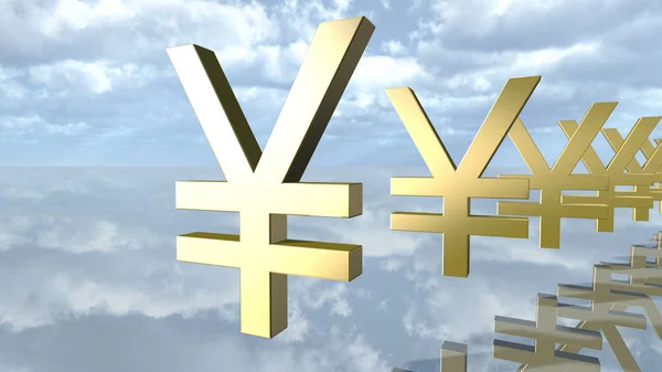 Yen money signs — Stock Photo, Image