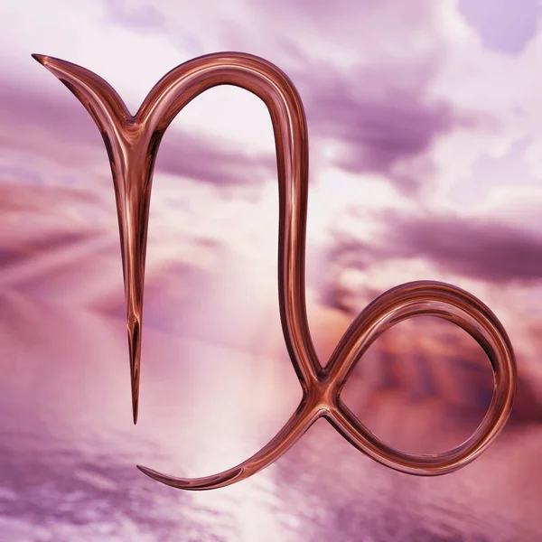 Блестящий зодиакальный гороскоп символ Козерога — стоковое фото