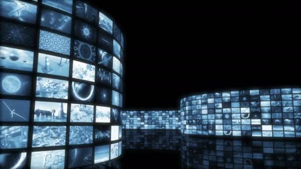 Animatie van media videowalls — Stockvideo