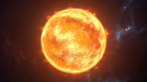 rendre l'animation du globe solaire brûlant 