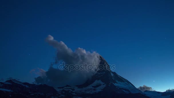 Avond zonsondergang time-lapse van themountain — Stockvideo