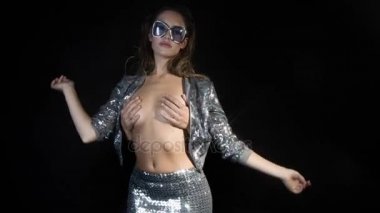 parlak kostüm dans kadın 