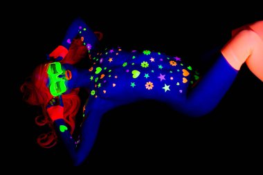 kızdırma uv neon disko seksi kadın cyber bebek