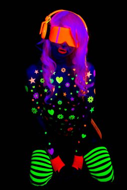 kızdırma uv neon disko seksi kadın cyber bebek