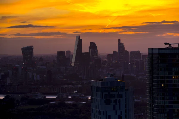 City of london sunrays — Stock Photo, Image