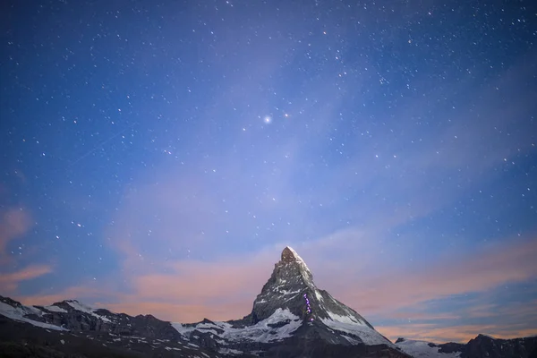 Matterhorn stary gece — Stok fotoğraf