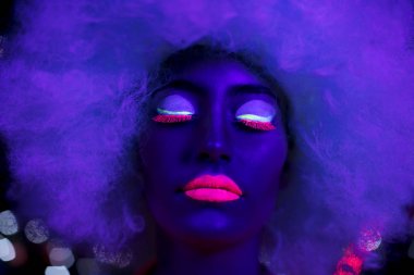 UV neon disko seksi kadın cyber oyuncak robot elektronik oyuncak parlayan