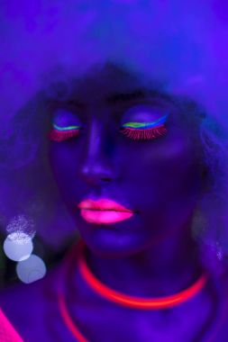 UV neon disko seksi kadın cyber oyuncak robot elektronik oyuncak parlayan