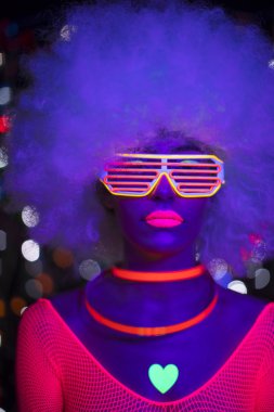 UV neon disko seksi kadın cyber oyuncak robot elektronik oyuncak parlayan