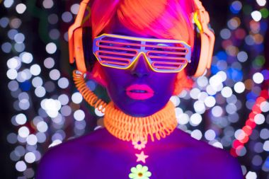 UV neon disko seksi kadın cyber oyuncak robot elektronik oyuncak parlayan