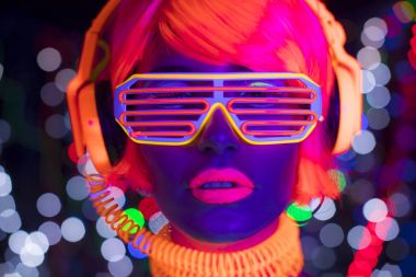 UV neon disko seksi kadın cyber oyuncak robot elektronik oyuncak parlayan