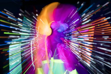 kızdırma uv neon disko seksi kadın cyber bebek