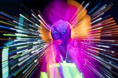 kızdırma uv neon disko seksi kadın cyber bebek