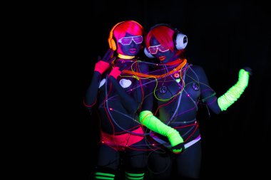 kızdırma uv neon disko seksi kadın cyber bebek